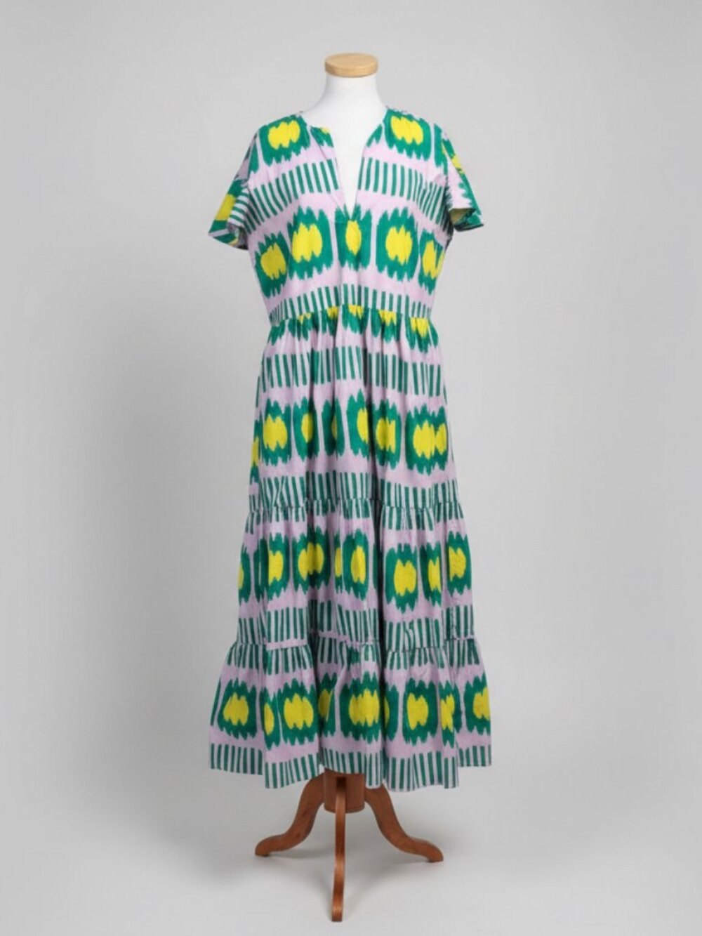 Oliphant lavender/green/yellow patterned dress, Size L